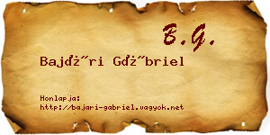 Bajári Gábriel névjegykártya